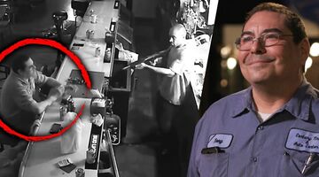 tony tovar drinkt biertje tijdens overval