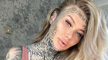 Becky Holt tattoeages bedekken make-up