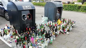 kapot glas niet in glasbak