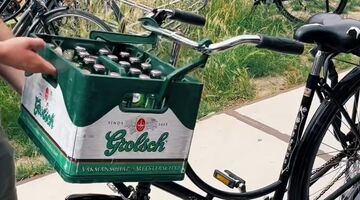 Krathaak bierkratje op fiets houder