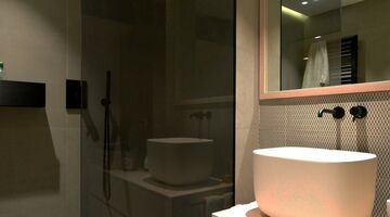 douchewand met rookglas