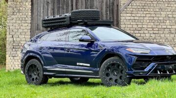 Lamborghini Urus die is omgebouwd tot een rijdende woning