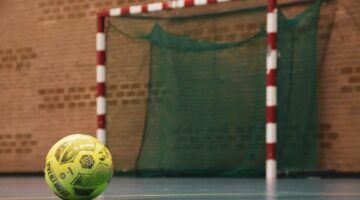 Een zaalvoetbal doel. zoals dat van ZVC Veenendaal.