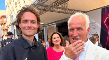 Gerrit Knobbe samen met regisseur Sven Bresser op het filmfestival Cannes.