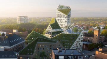 Het exterieur van het luxe penthouse in Eindhoven.