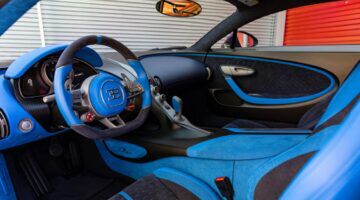 Interieur van een dure Bugatti