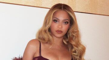 Beyoncé in een doorschijnende jurk