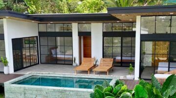 Buitenaanzicht van een goedkope villa in Costa Rica
