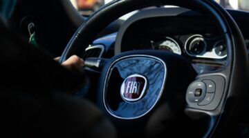 Het stuur van een Fiat