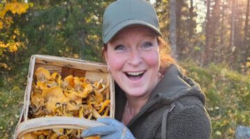 Elsje, de eigenaresse van de lodge in Zweden.