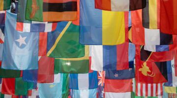 Verschillende vlaggen van landen