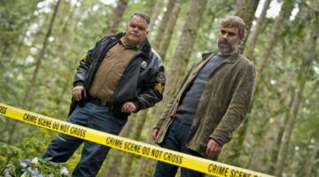 Twee agenten die staan bij een crimescene