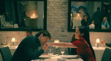 Een man en vrouw die op date zijn