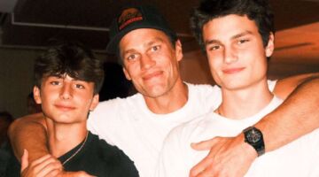 Tom Brady op de foto met zijn zoons