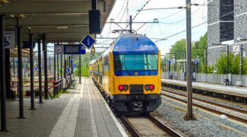 Een trein waar de gratis treintickets voor in kunnen worden gezet.