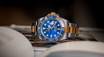 Een blauwe Rolex