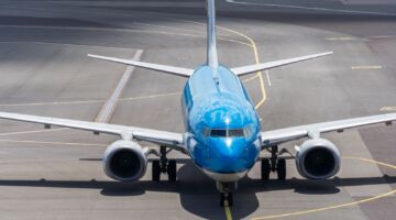 Een KLM-vliegtuig
