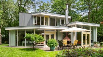 De villa te midden van de natuur.