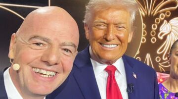 Gianni Infantino en Donald Trump op de selfie