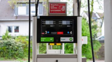 Een pomp van een tankstation.