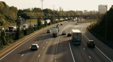 Belgische weg richting Antwerpen.