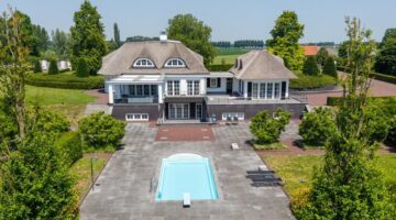 De achterkant van de luxe villa op Funda.
