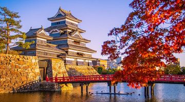 Een typisch Japans landschap