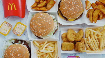Allemaal eten van de McDonald's