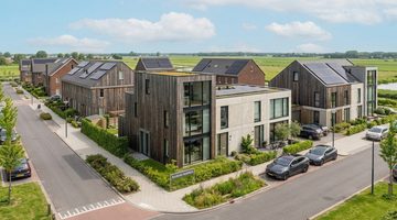 Nieuwe woningen, waarmee het kabinet de woningnood wil oplossen.