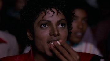 Michael Jackson in de videoclip van 'Thriller"