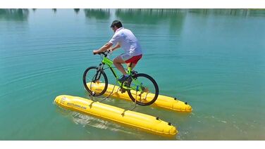 Met dit DIY-pakket verander jij jouw normale fiets of e-bike in een waterfiets