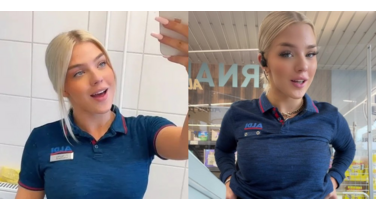 Aldi-caissière gaat viral op TikTok met filmpjes tijdens werktijd