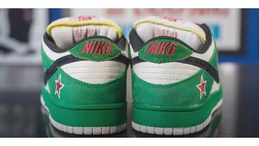 Op het internet gaan beelden rond van gloednieuwe Heineken-sneakers