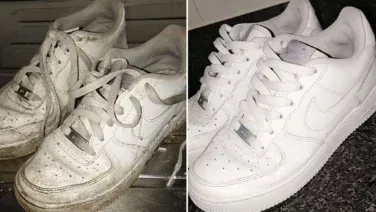 Zo goed als nieuw: moeder deelt effectief schoonmaaktrucje voor witte sneakers