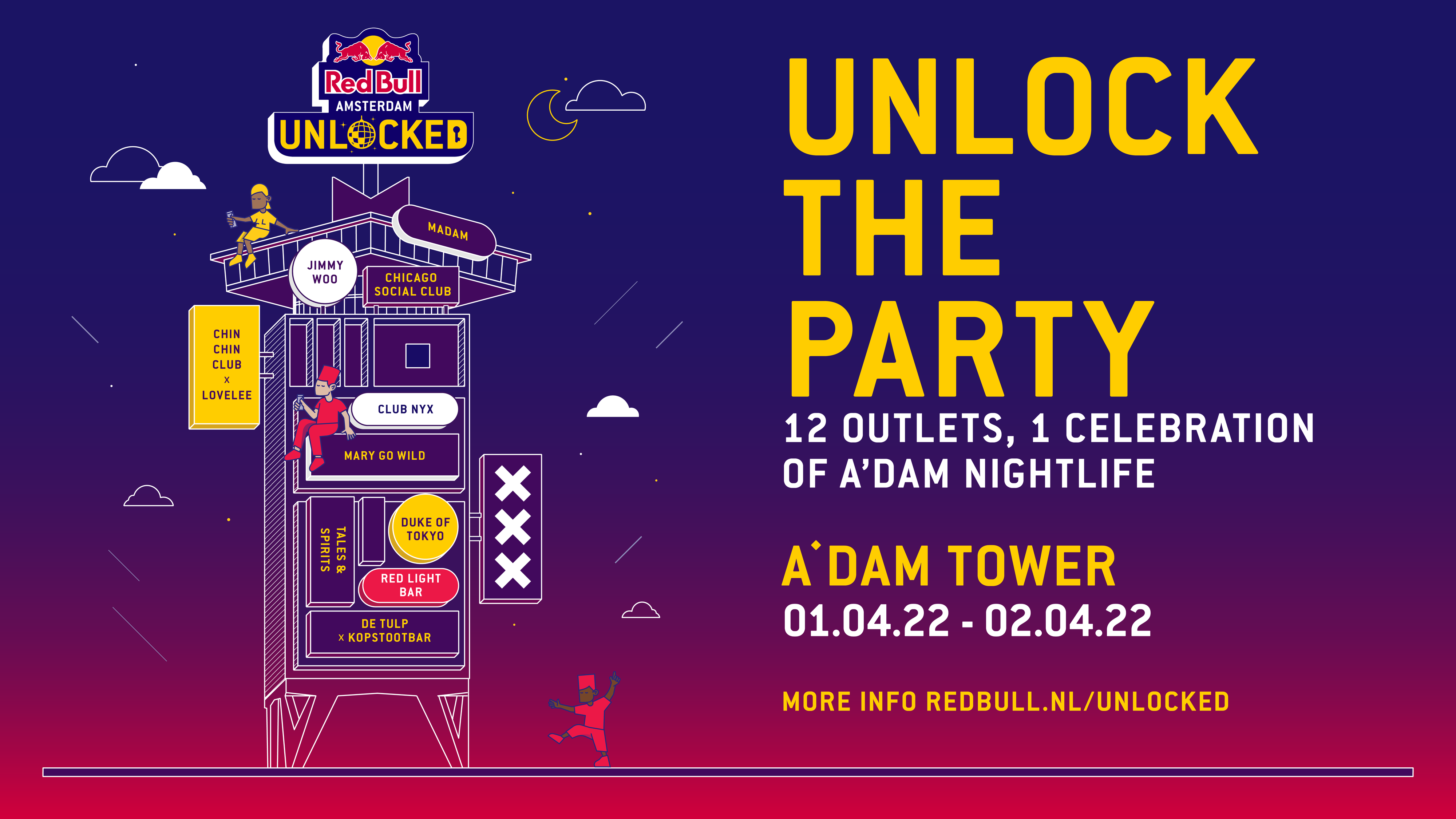 red bull feest A'Dam Toren