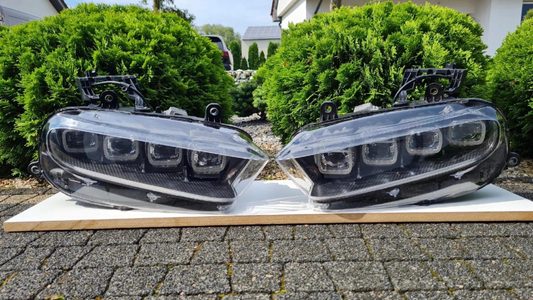 Koplampen van een Bugatti Chiron