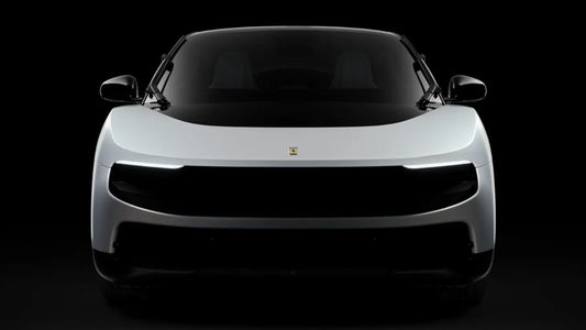 De voorkant van de elektrische Ferrari.