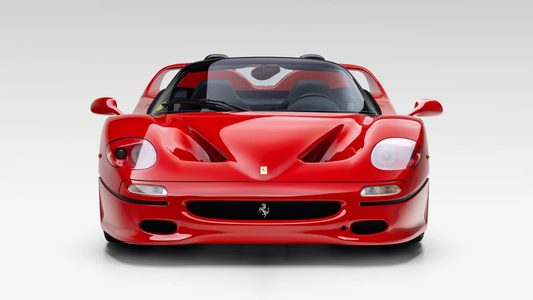 De voorzijde van de unieke Ferrari F50.