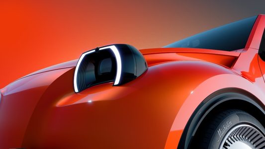Een detailshot van de Citroën 2cv