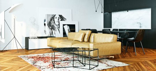 Illustratie voor: Inspiratie: grote schilderijen en kunst zijn de ultieme upgrades voor je woonkamer