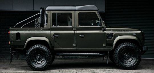 Illustratie voor: De Khan Defender Pick-up van Land Rover is de ultieme terreinwagen