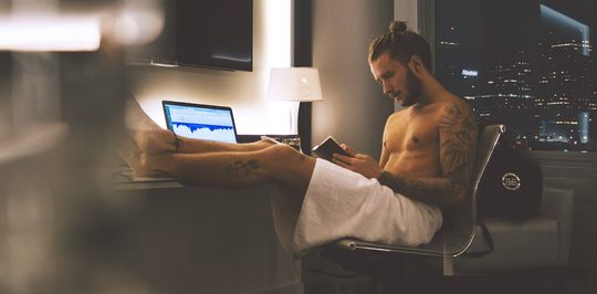 man laptop porn