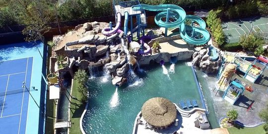 villa met waterpretpark