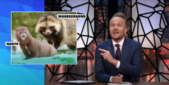 Zondag Met Lubach wasbeerhond bontkraag