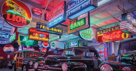 retro neon borden