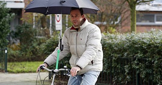 parapluhouder op fiets