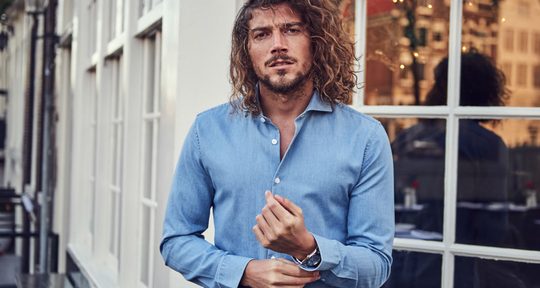 denim shirt heren overhemd MAN MAN