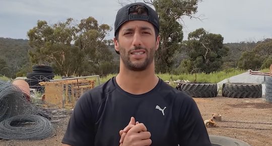 Training Formule 1-coureur Daniel Ricciardo