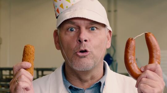 Rookworst kroket Hema febo MAN MAN