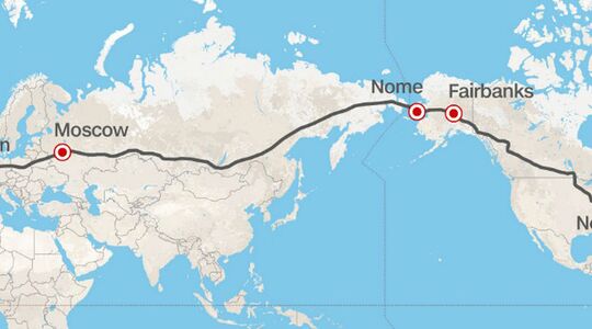 Illustratie voor: Over 13 jaar rijdt er een trein van Nederland naar New York